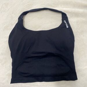 Midnight Black Dfyne impact halter top size medium